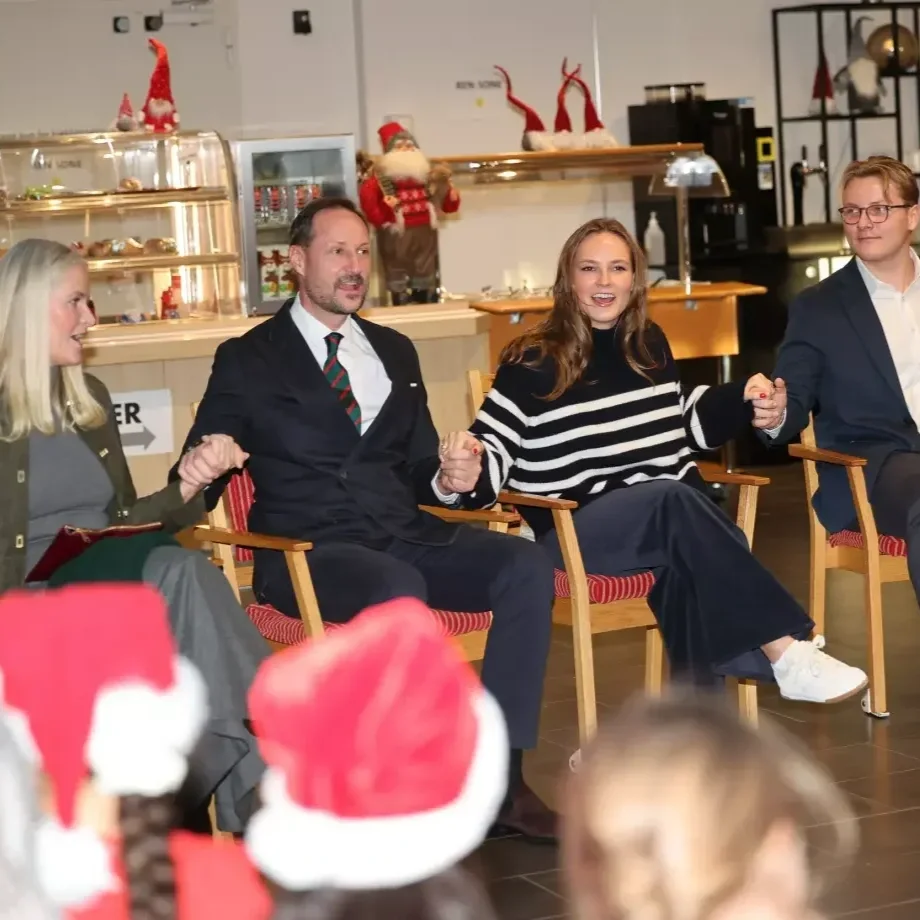 Norwegian Crown Prince Family visits Langerudhjemmet nursing home