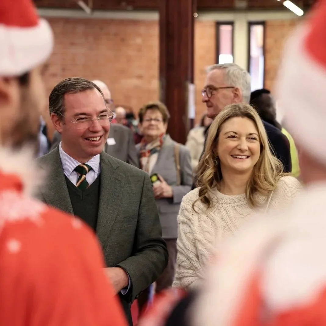 Grand Duke Guillaume and Grand Duchess Stéphanie attend Stëmm vun der Strooss Christmas Party