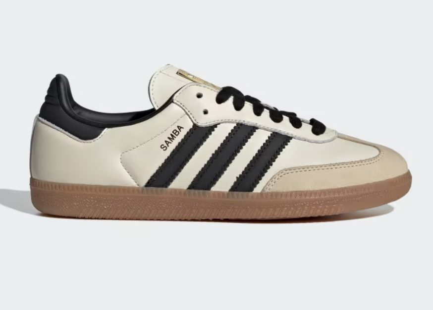 Adidas Samba OG Trainers in Cream White / Core Black / Sand Strata