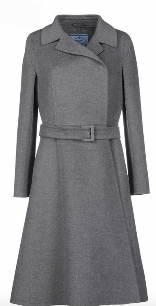 Prada Belted Coat in Beige
