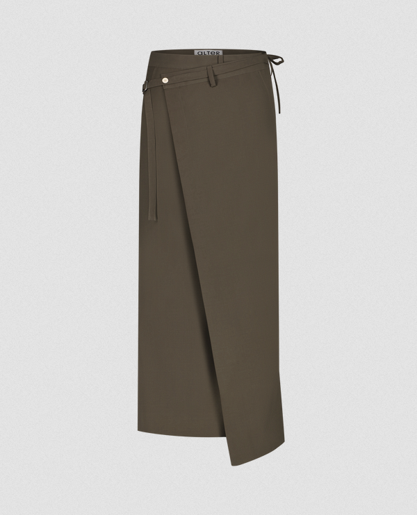 Alter Designs Coco Wrapped Skirt in Khaki.png