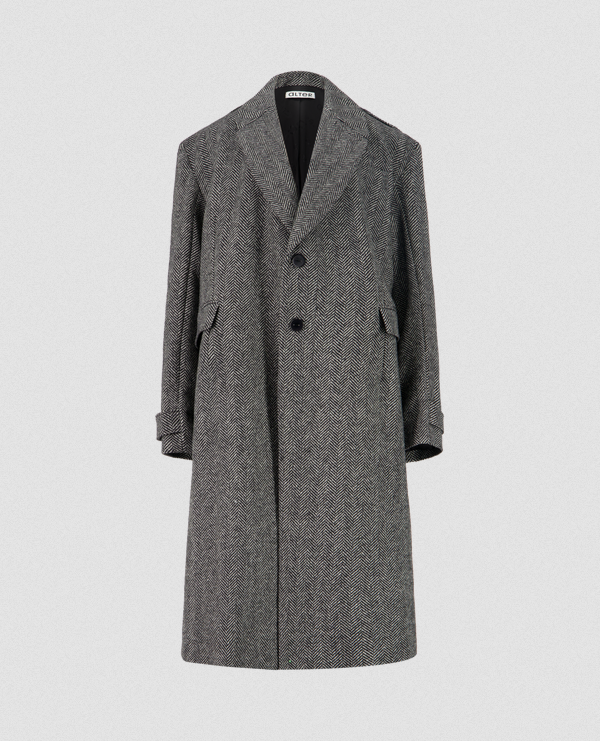 Alter Designs Nalla Long Coat in Herringbone Tweed