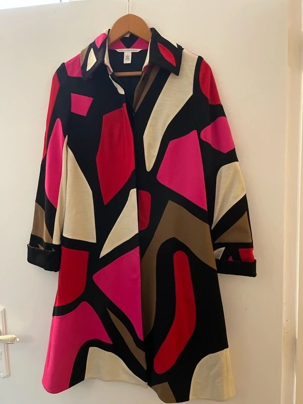 Diane von Furstenberg Color Block Coat