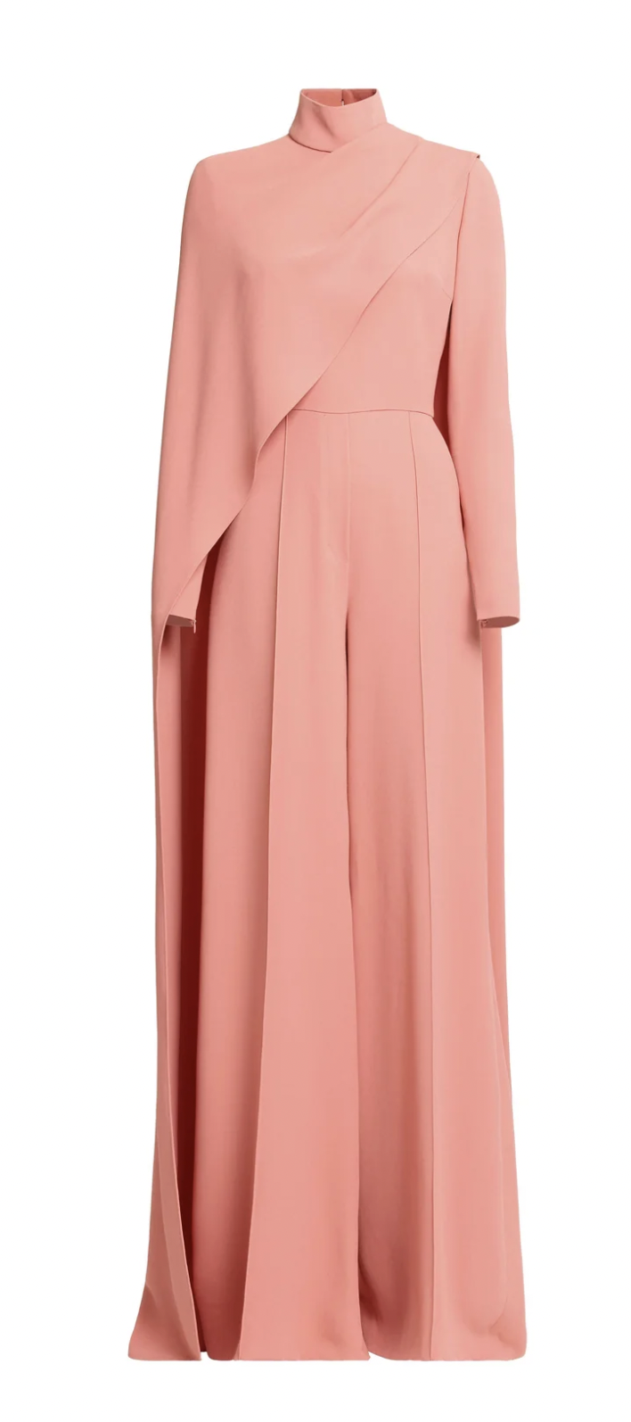 Elie Saab Asymmetrical Cape Cady Jumpsuit in White