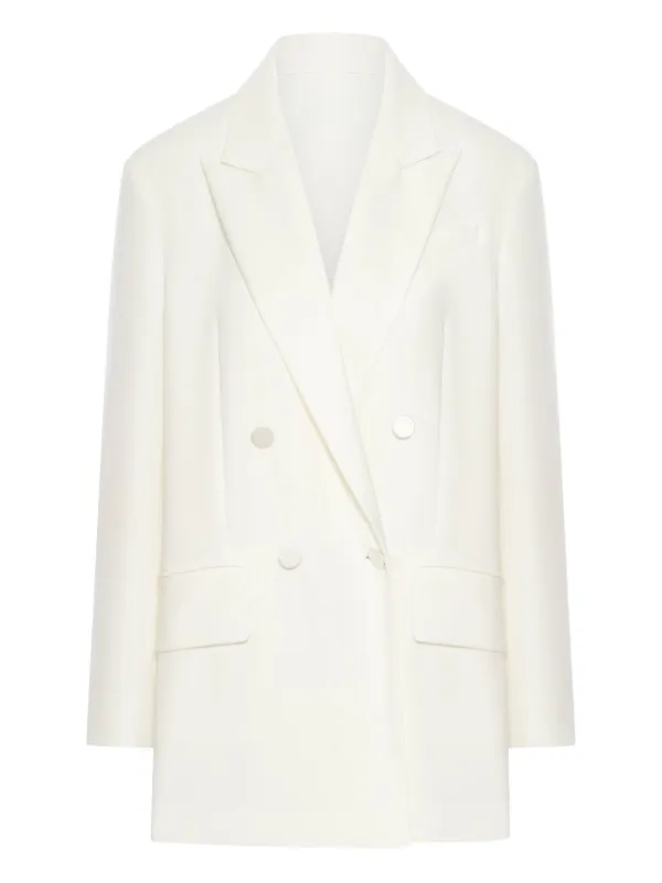 Max Mara Double-Breasted Blazer in White.png