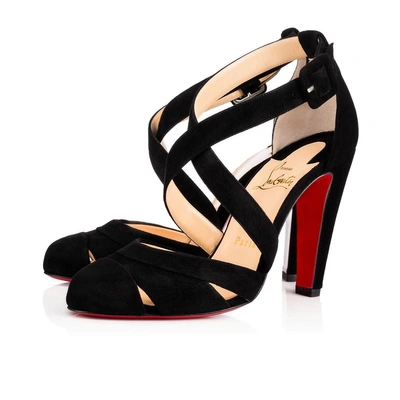 Christian Louboutin Estradouche Shoes in Black Suede.png