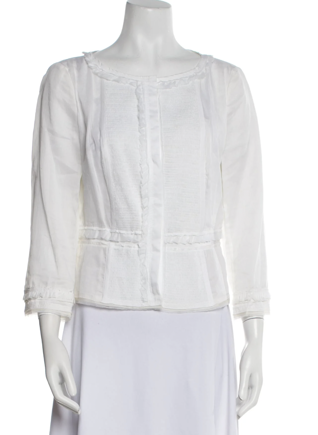 Prada Frill Top in Dusty Pink