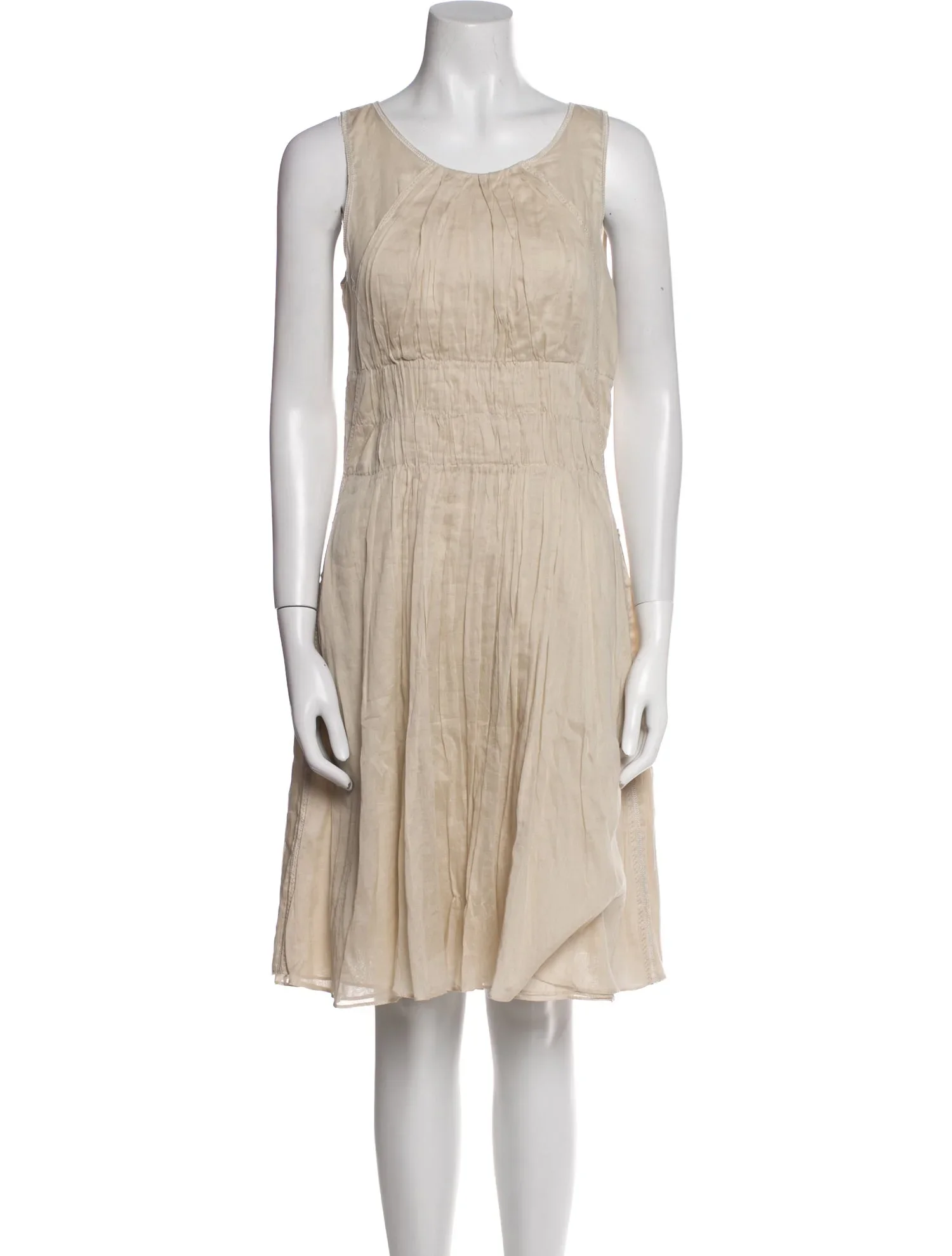 Prada Pleated Sleeveless Dress
