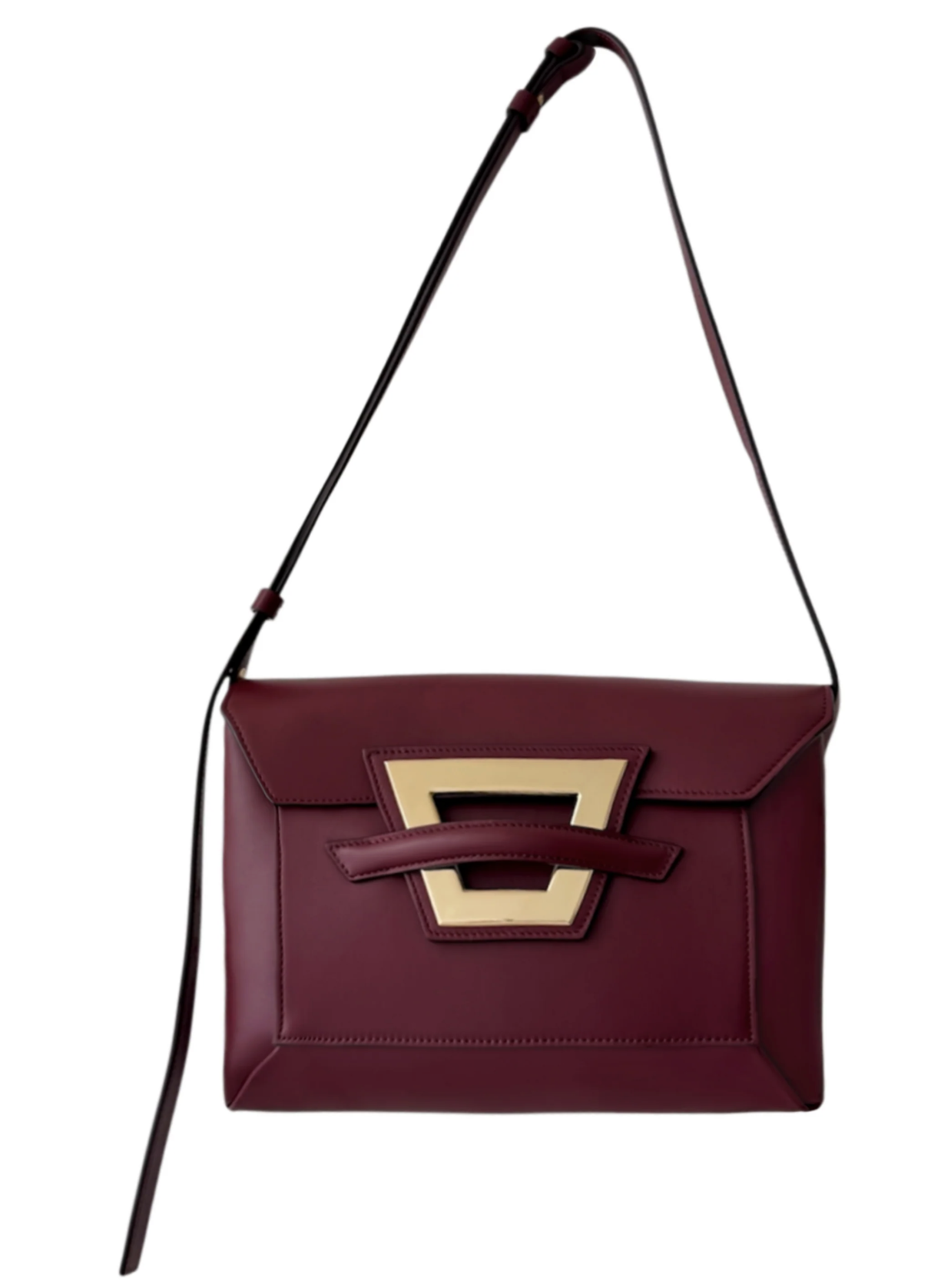 Sophie Habsburg Moneypenny Double Bag in Burgundy &amp; Gold
