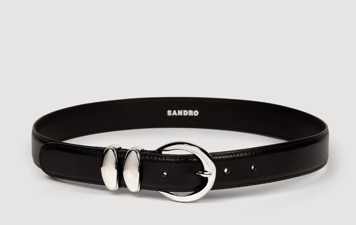 Sandro Smooth Leather Belt
