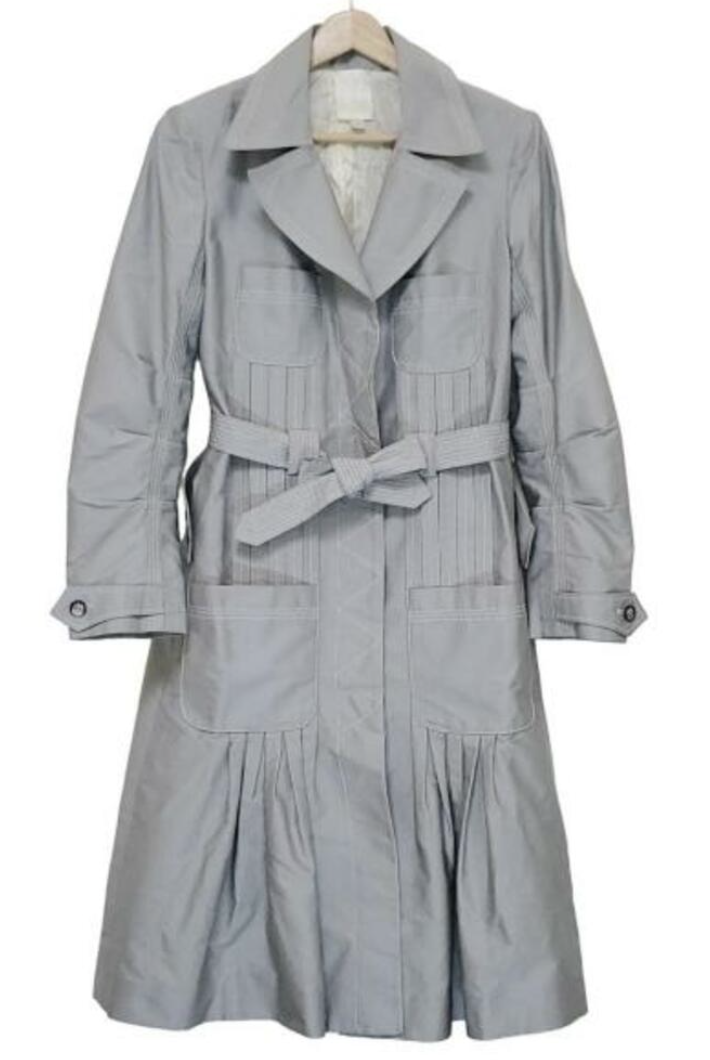 Nina Ricci Pleated Belted Coat