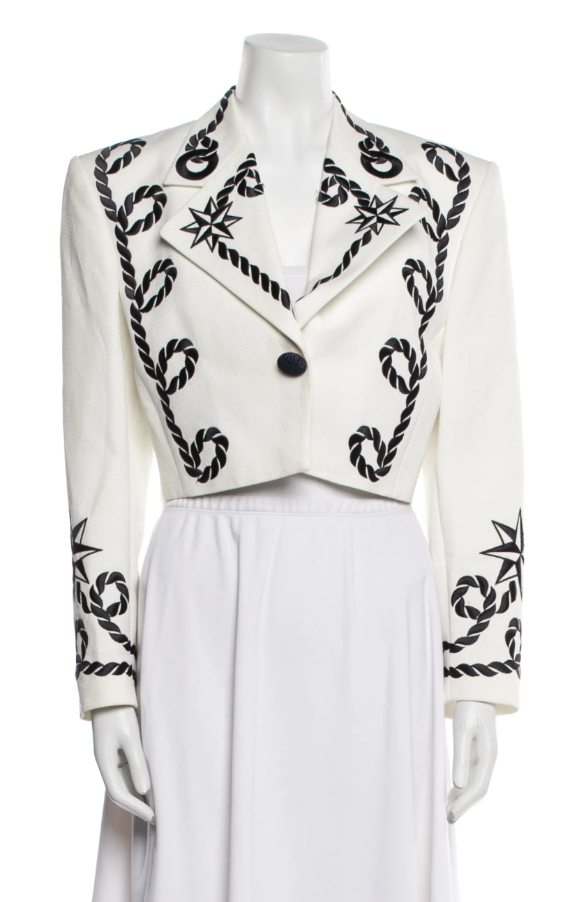 Escada Printed Crop Jacket