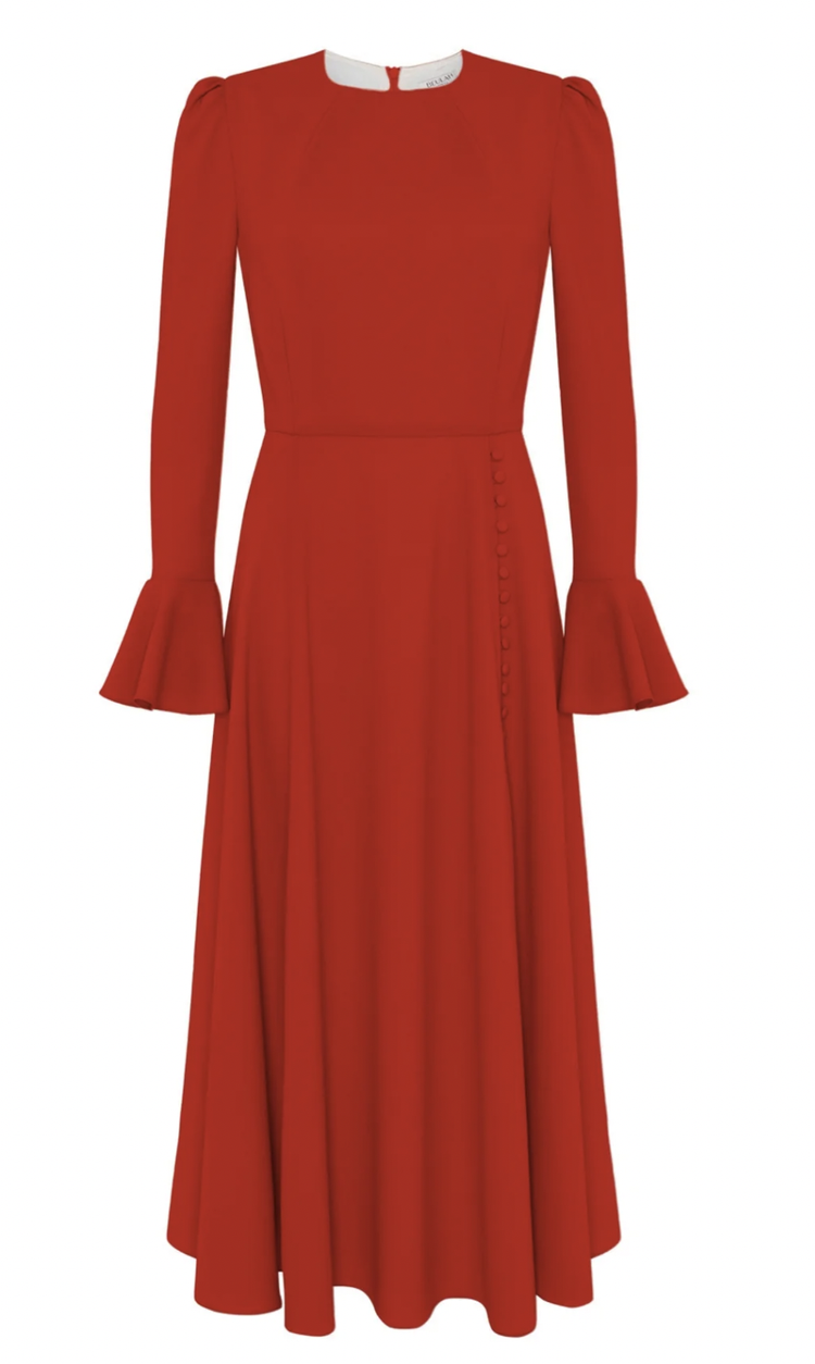 Beulah London Yahvi Midi Dress in Forest Green  UFO No More