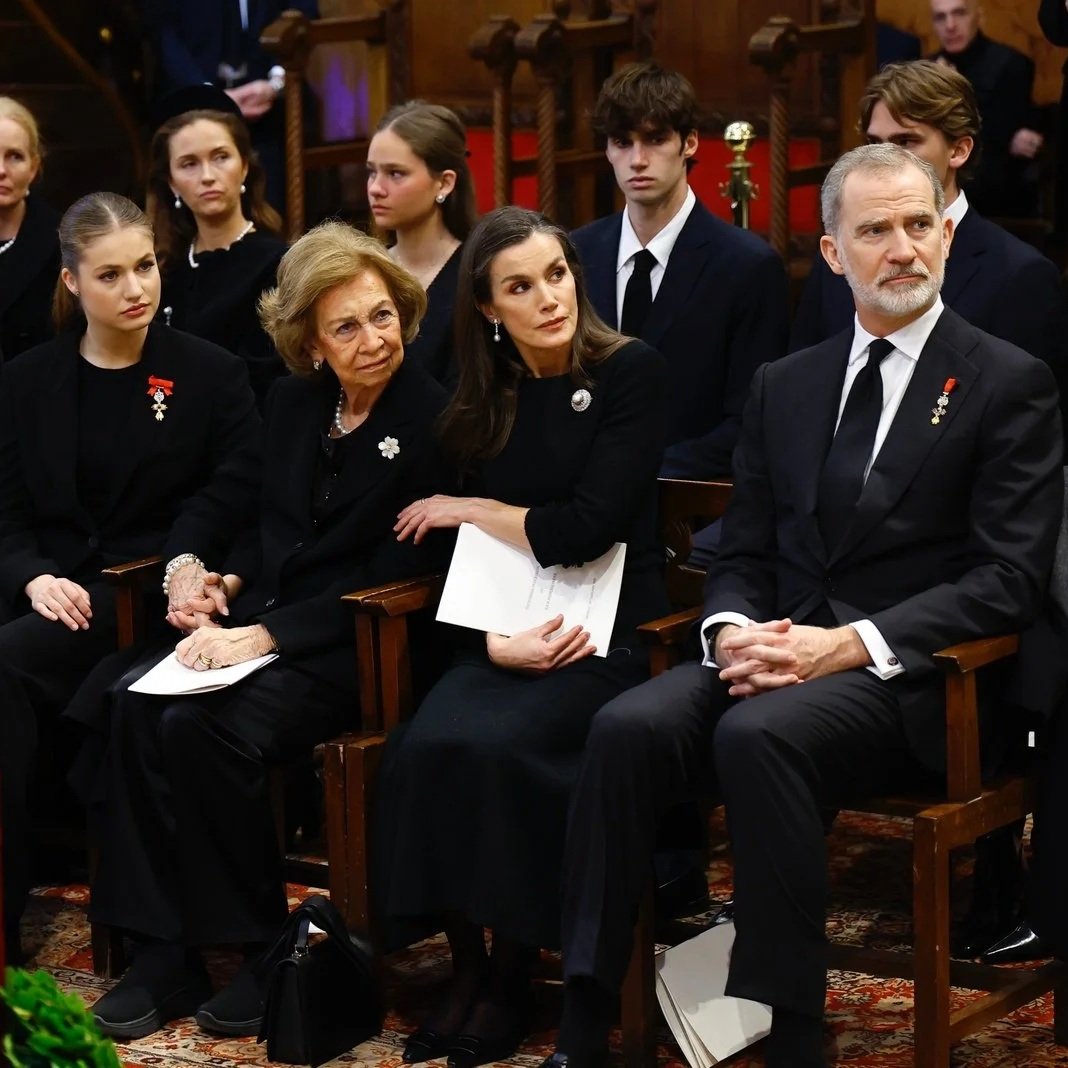 Greek and Spanish Royal Families attend Funeral Service for Princess Irene