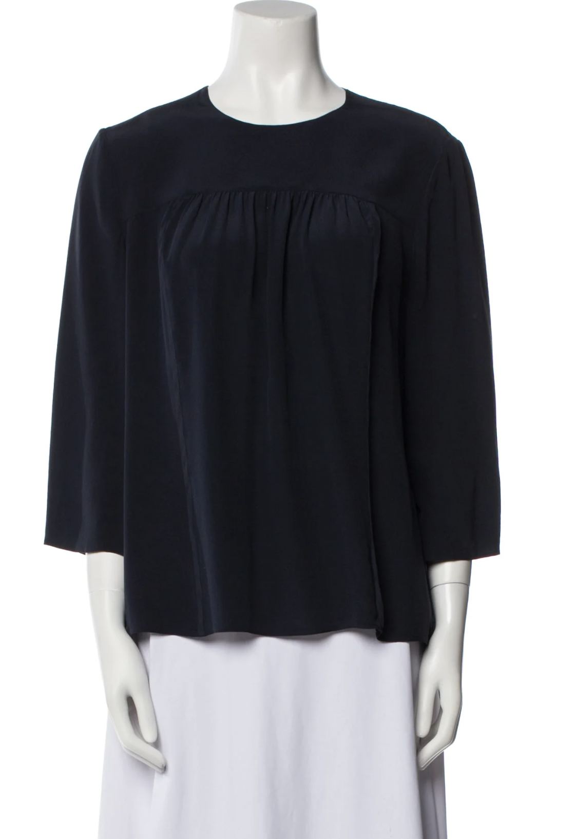 Prada Pleated Silk Blouse