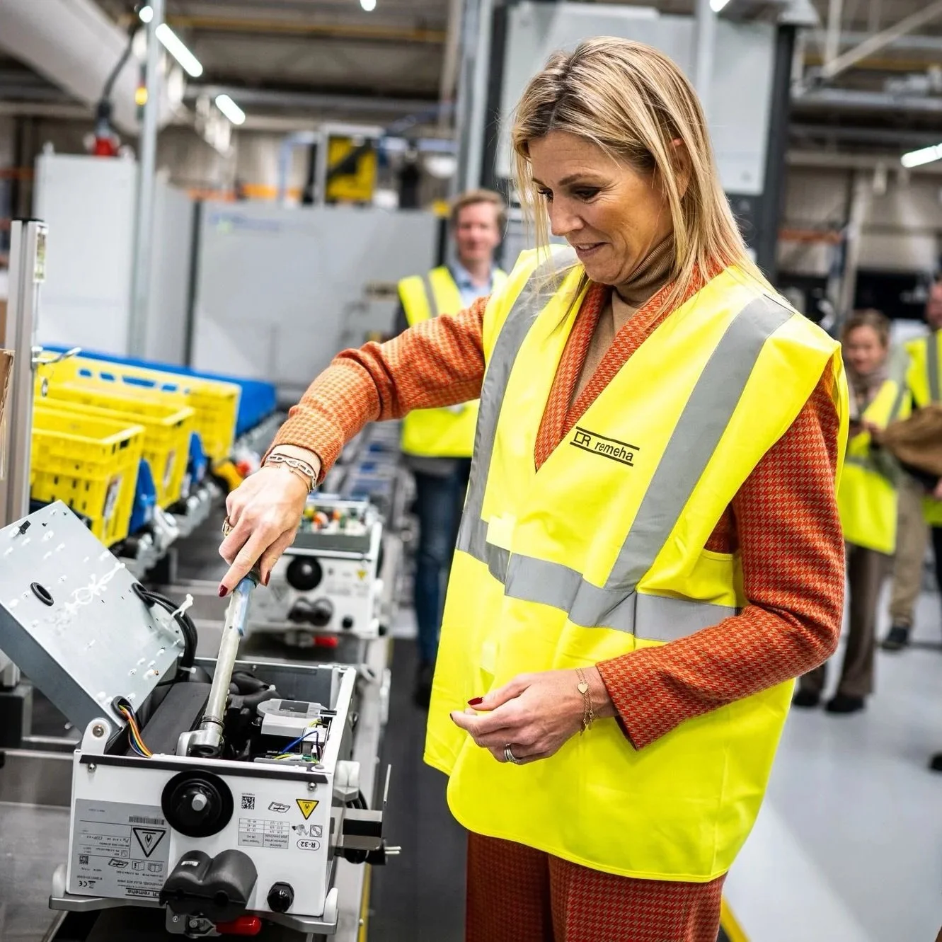 Queen Maxima visits BDR Thermea in Apeldoorn