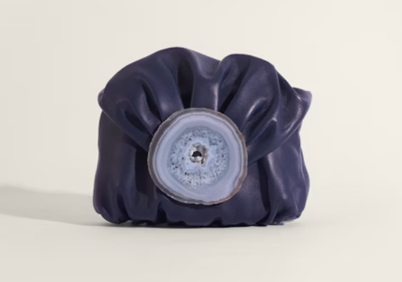 Malababa Minihontas Bag in Navy Lambskin Leather