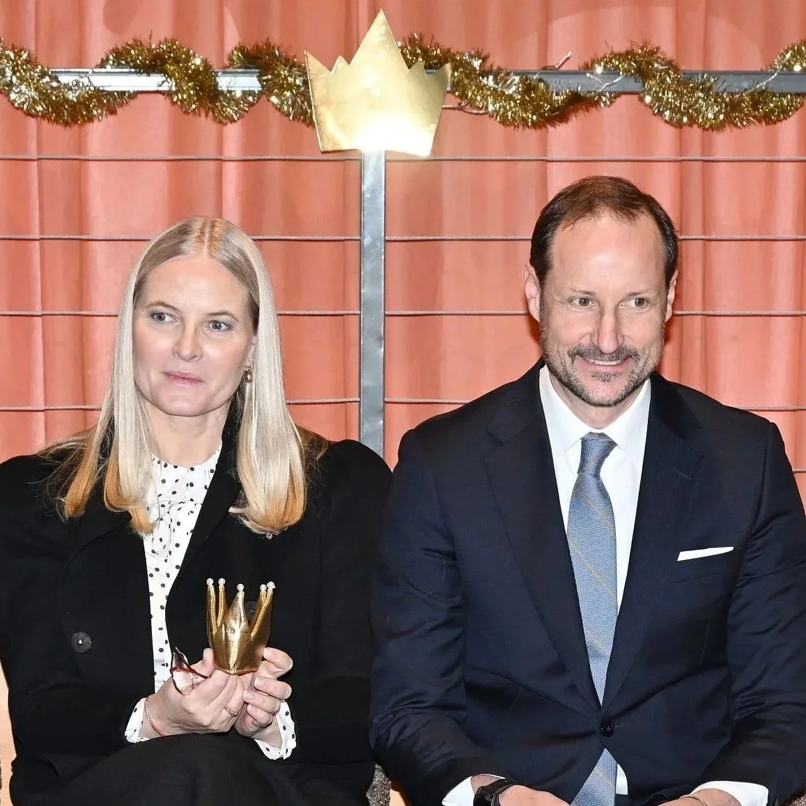 Crown Prince Haakon and Crown Princess Mette-Marit visit Fredrikstad Library
