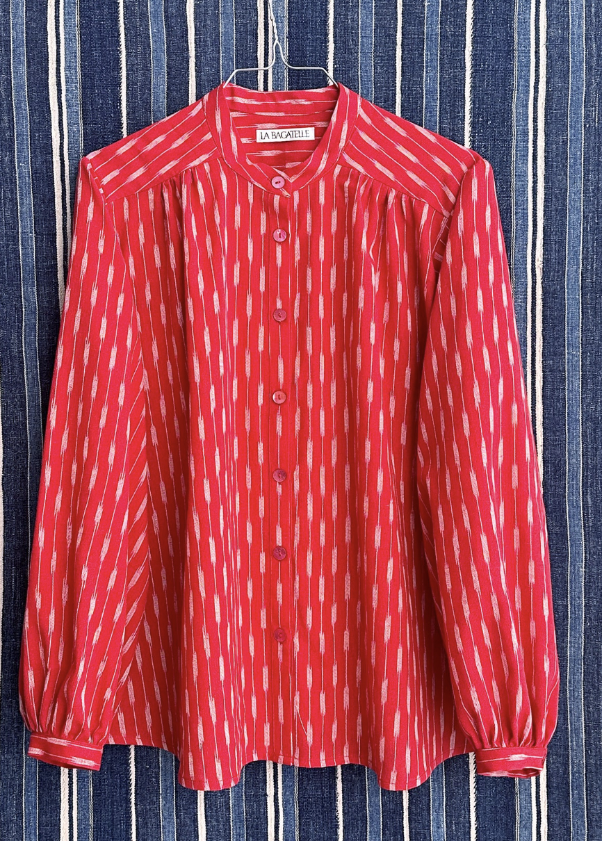 La Bagatelle Bendik Shirt in Red Ikat