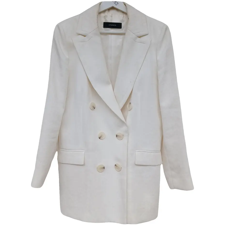 Uterque Longline Double-Breasted Blazer
