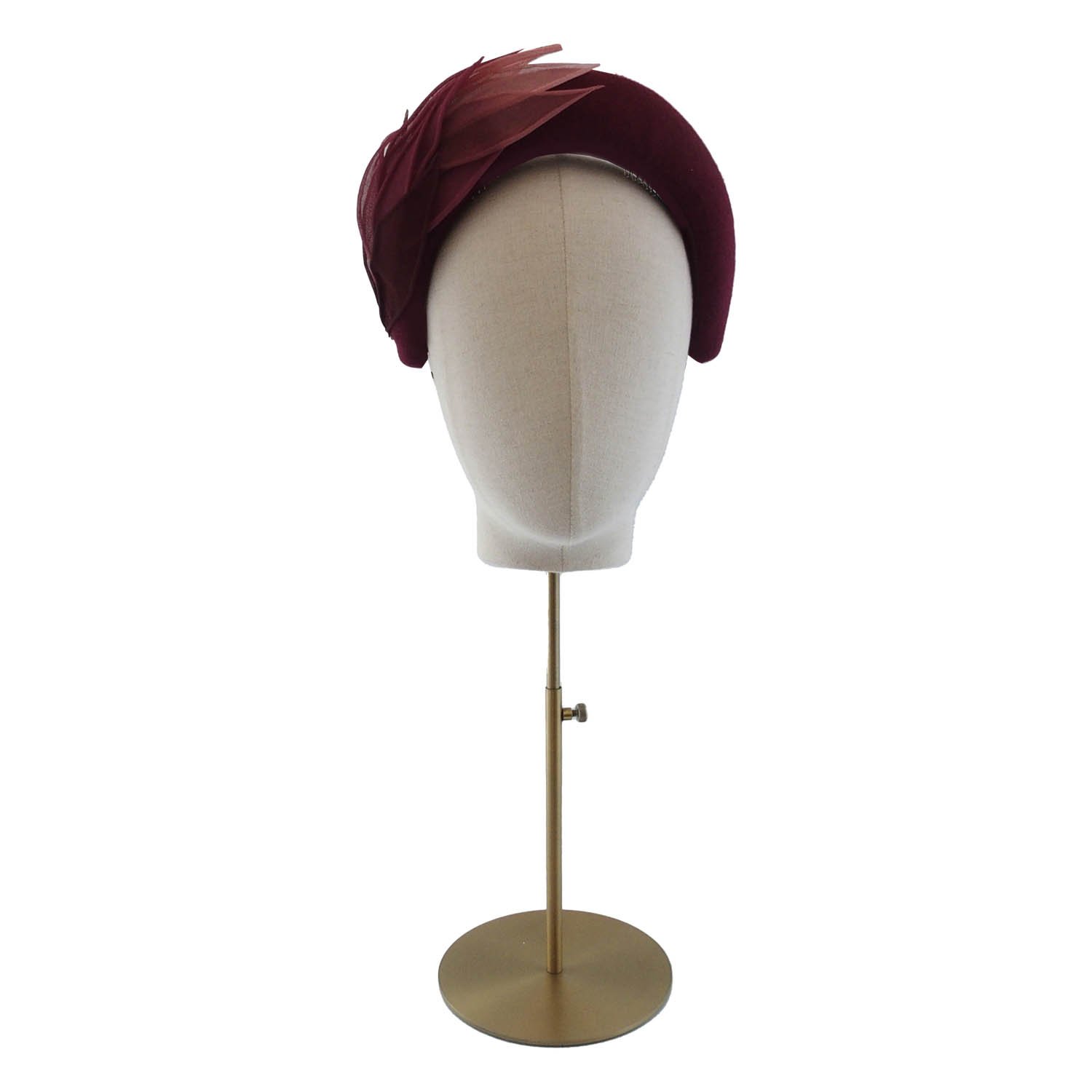 Bee Smith Millinery Zoe Petal Headband in Burgundy