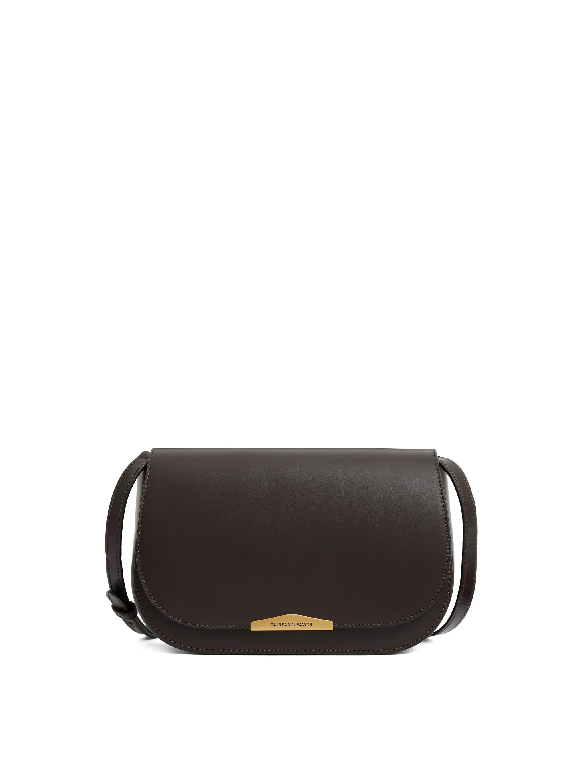 Fairfax and Favor Rye Crossbody Bag in Mahogany Leather