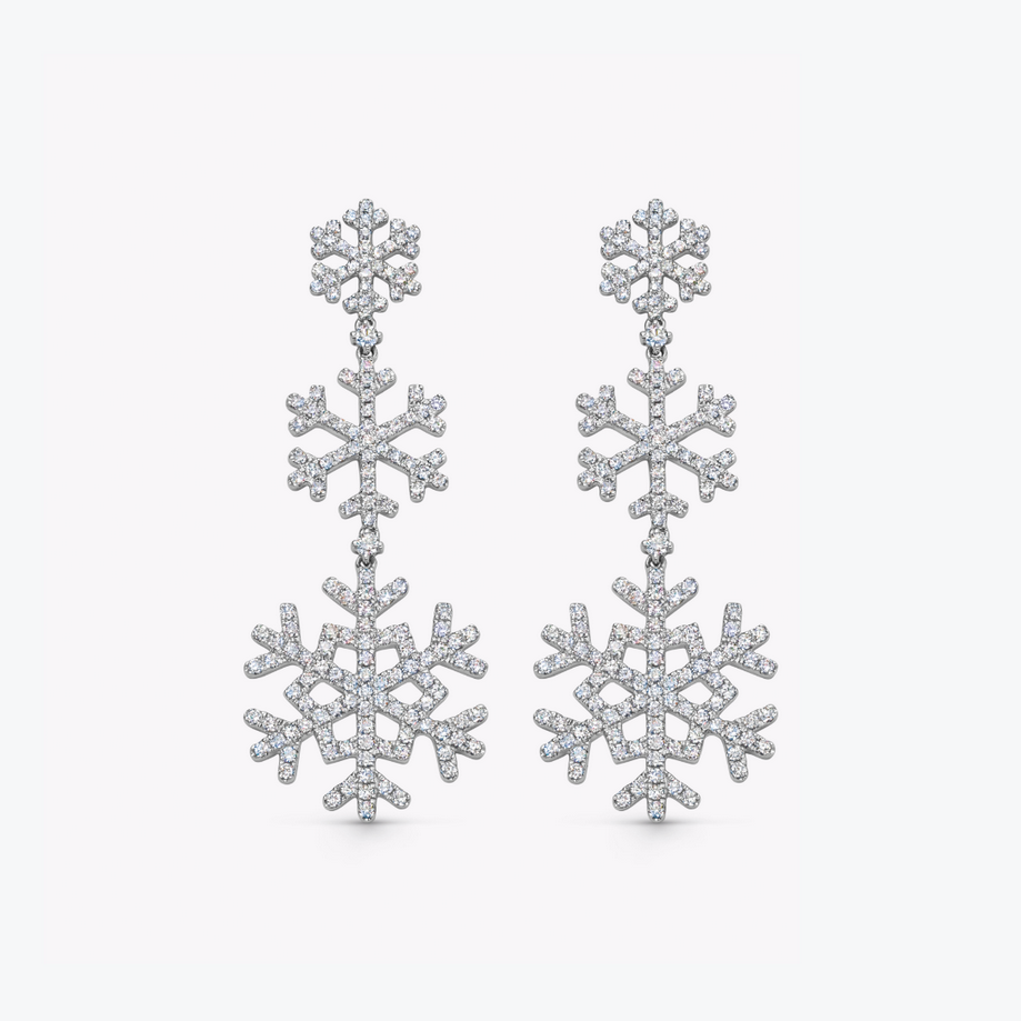 Kiki McDonough Snowflake Diamond Cascading Earrings