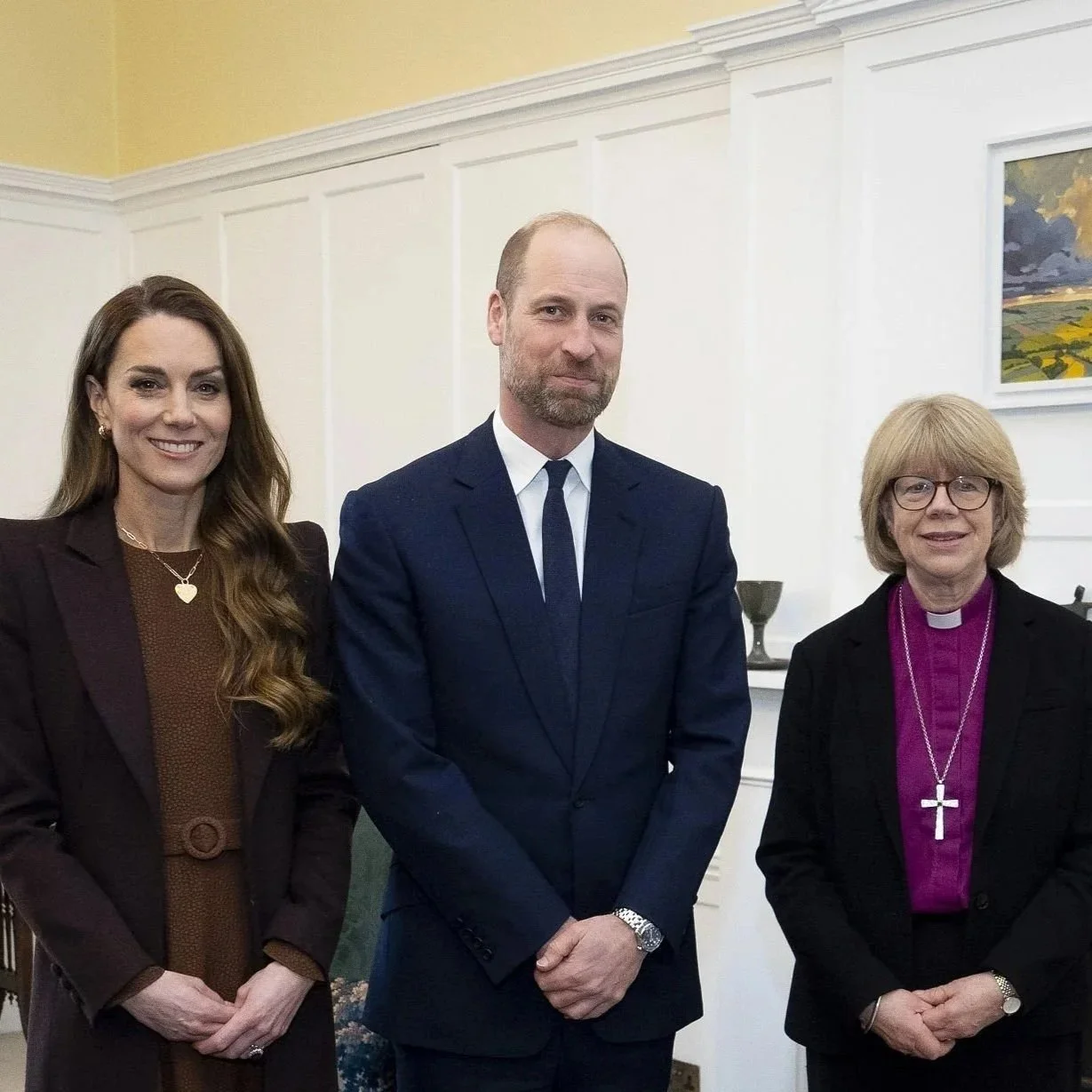 The Prince and Princess of Wales meet Archbishop of Canterbury