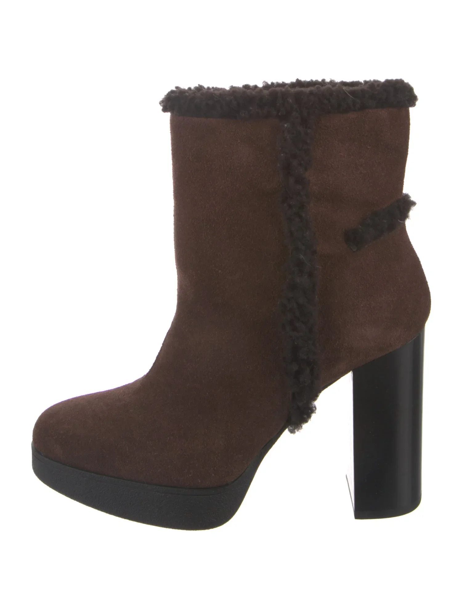 Tod's Shearling and Suede Ankle Boots