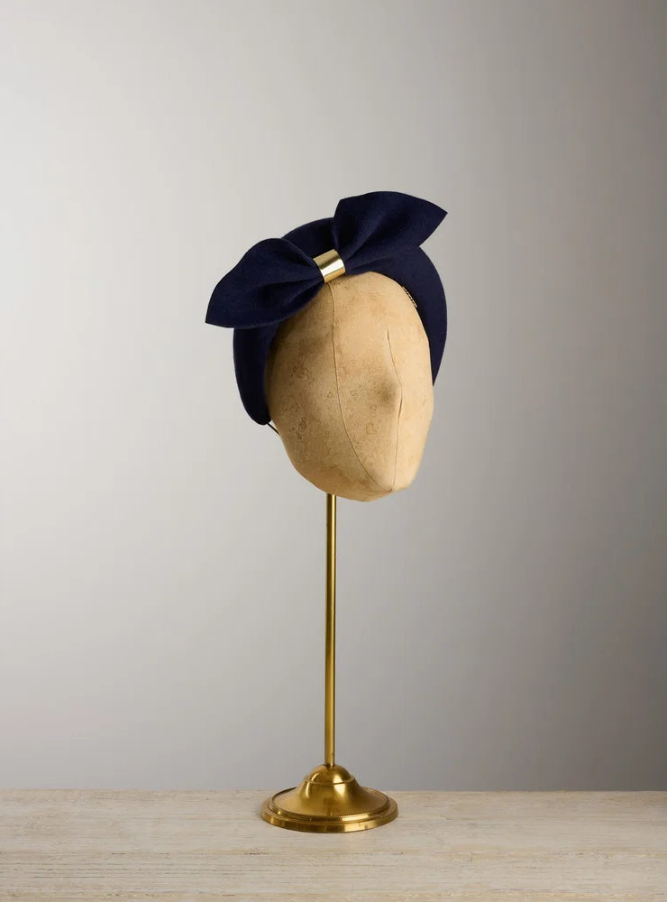 Camilla Rose Millinery Oblique Headband in Navy.png