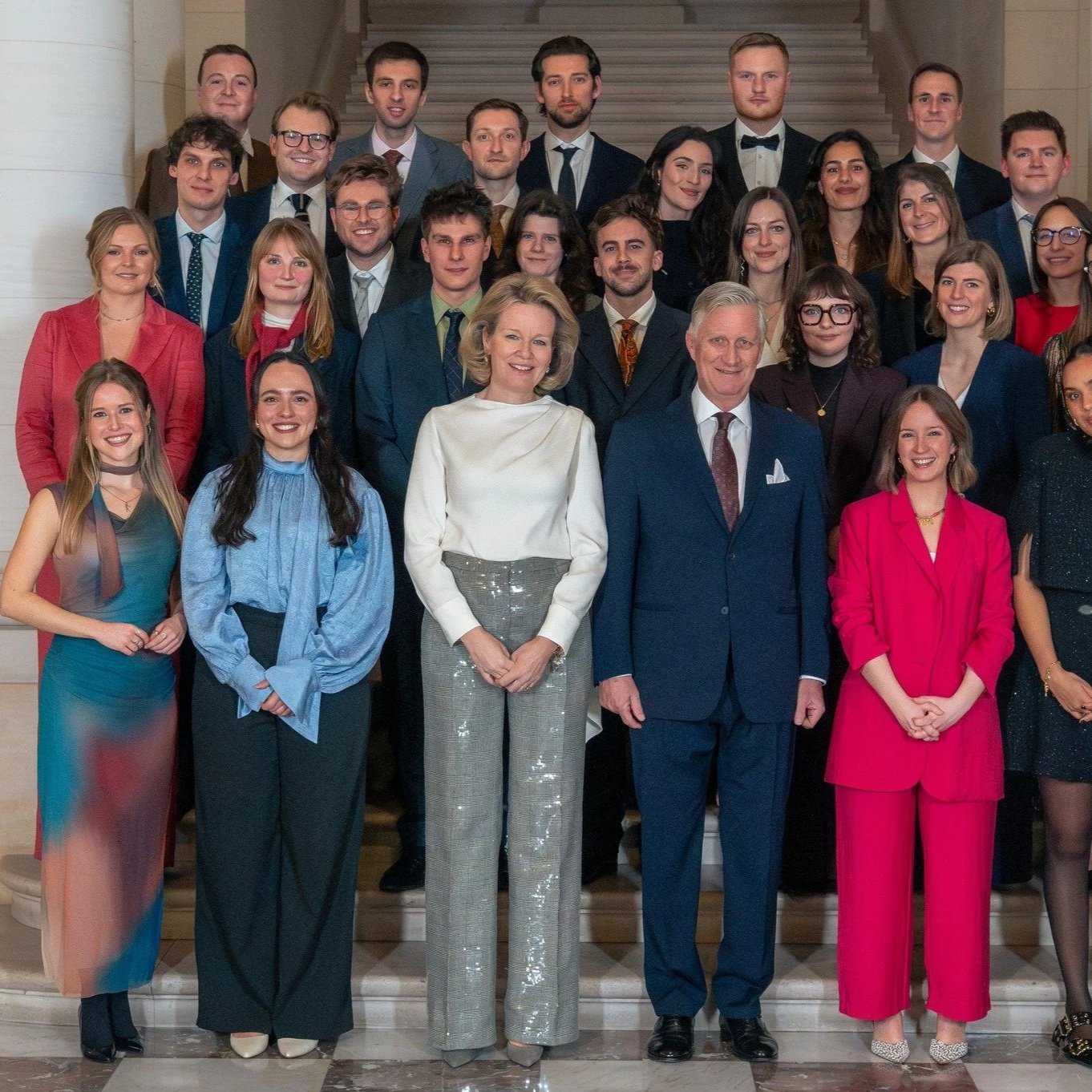 King Philippe and Queen Mathilde host dinner for young journalists