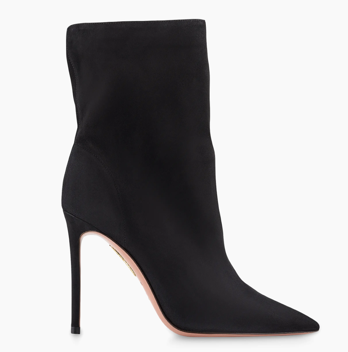 Aquazzura Matignon Ankle Boots in Black Suede