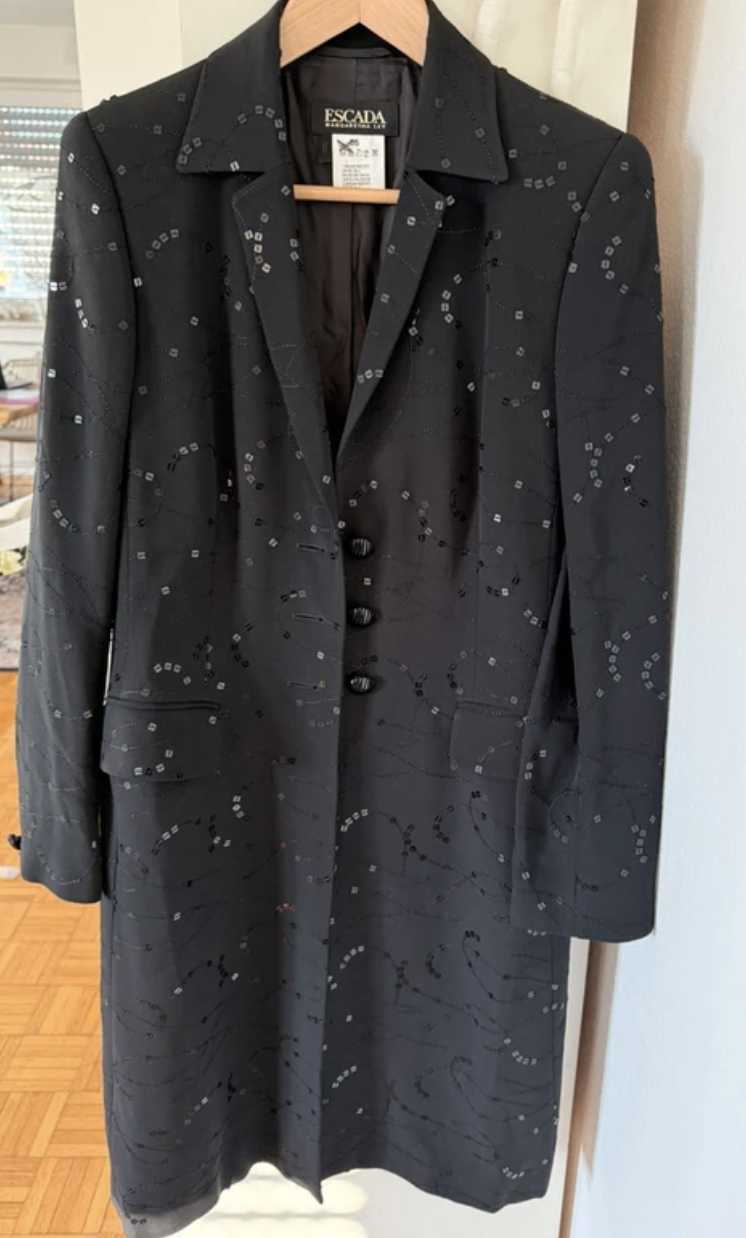 Escada Sequin Embellished Coat