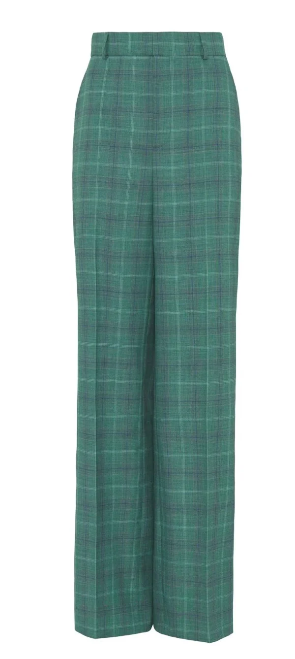 Mirto Plaid Suit Trousers in Green