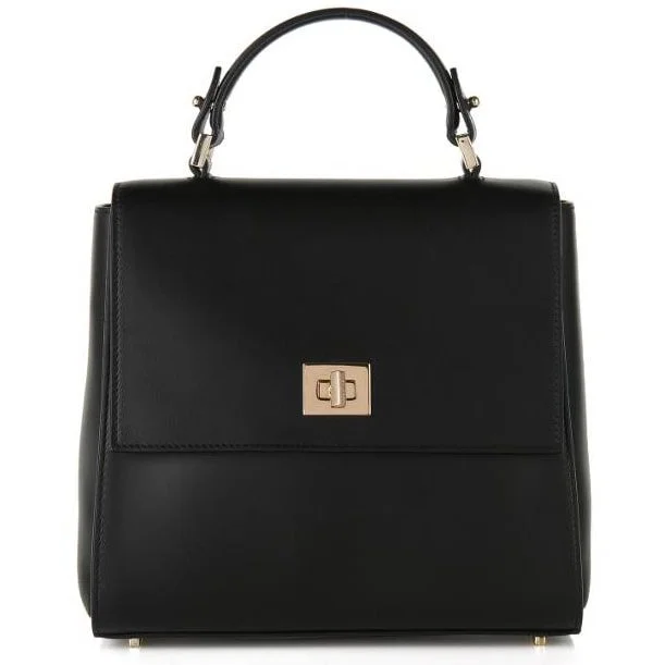 Hugo Boss Bespoke T Handle S Bag in Black Leather