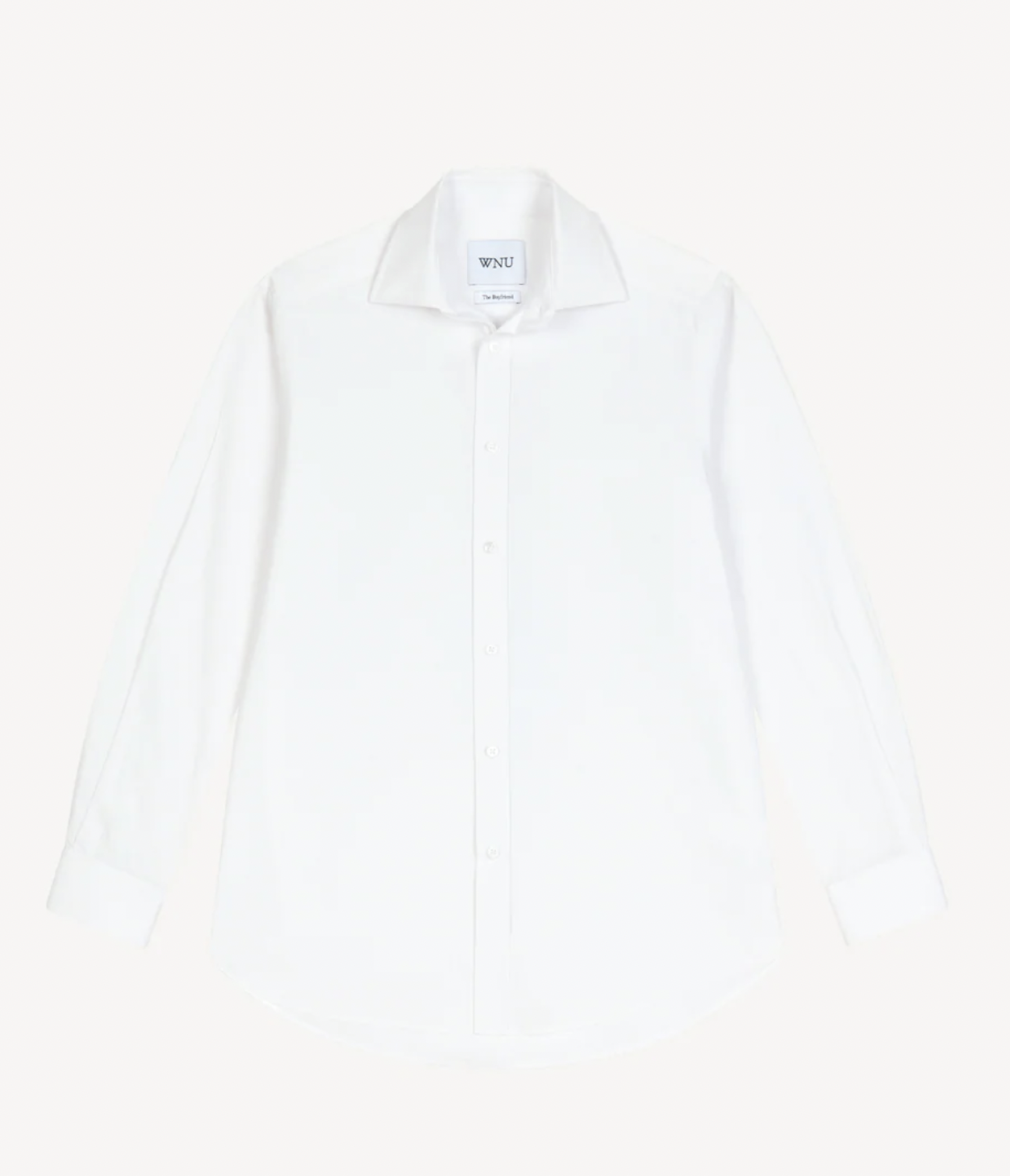 WNU The Boyfriend Shirt in White Poplin