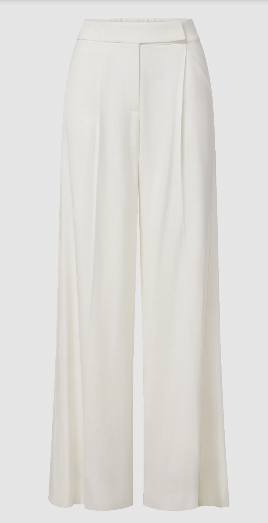 Veronica Beard Marbeau Wide-Leg Trousers in Dove White