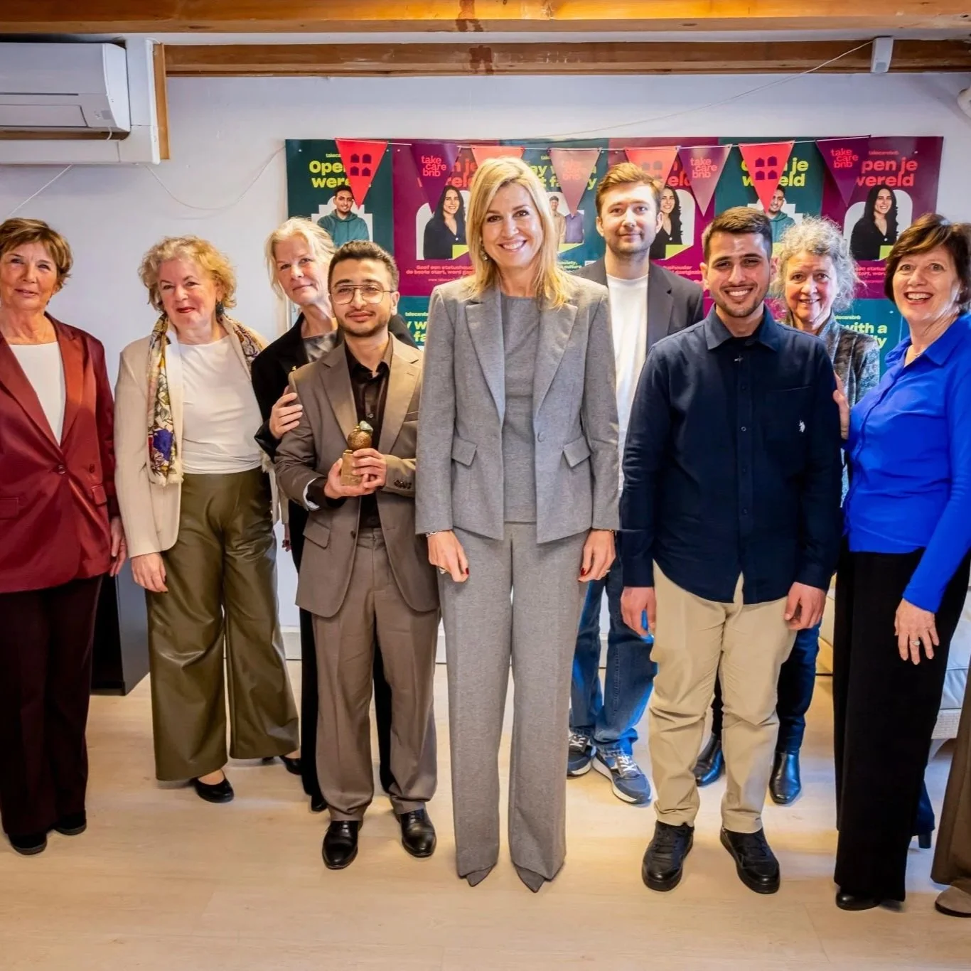 Queen Maxima visits Takecarebnb Foundation in Amsterdam