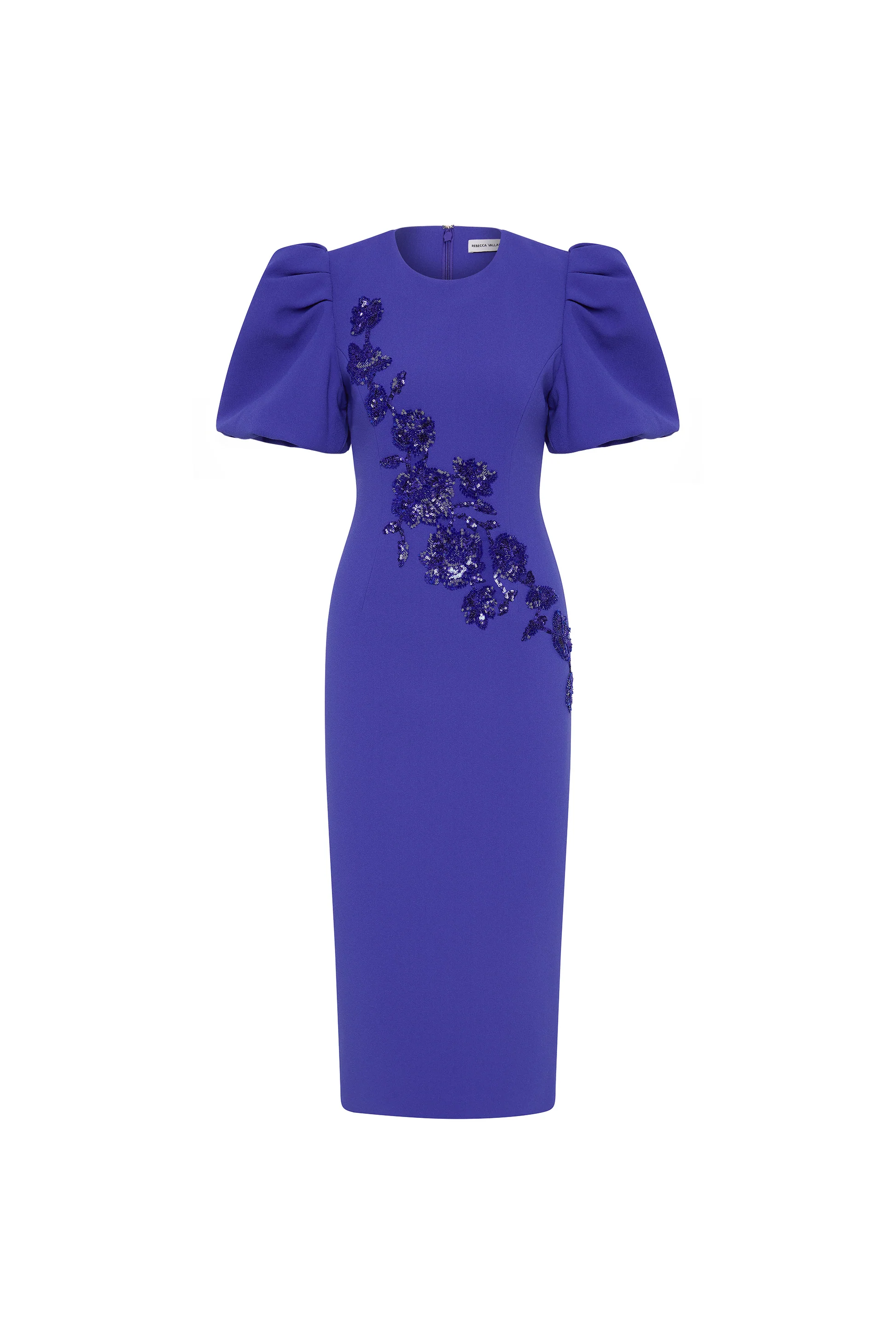 Rebecca Vallance Evolet Puff Sleeve Midi Dress