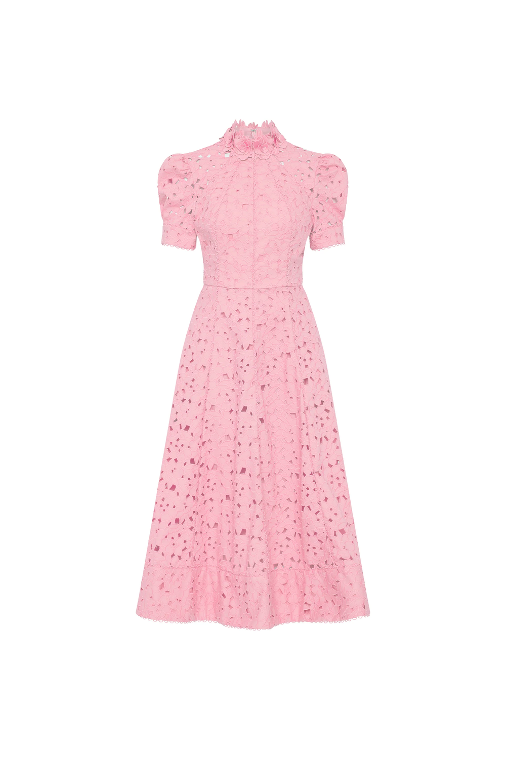 knee length dresses for ladies Pleated Chiffon Floral Midi Dress main image 0