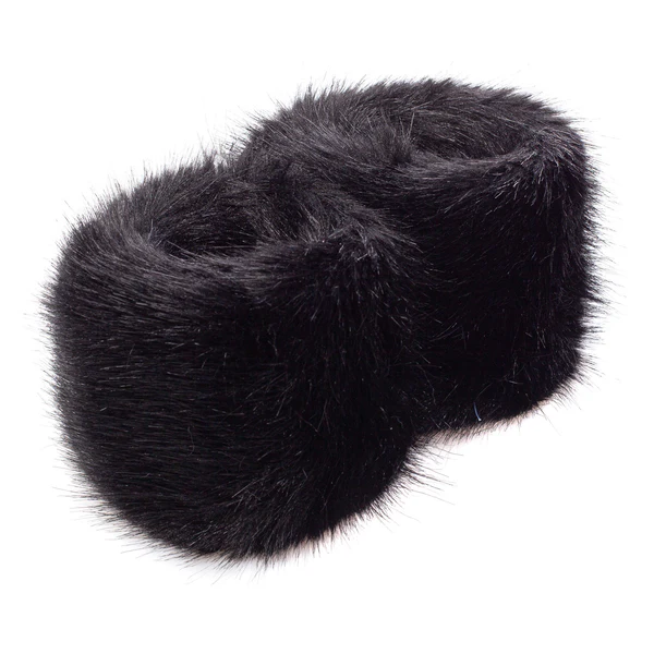 Helen Moore Faux Fur Wrist Warmer Cuffs in Jet