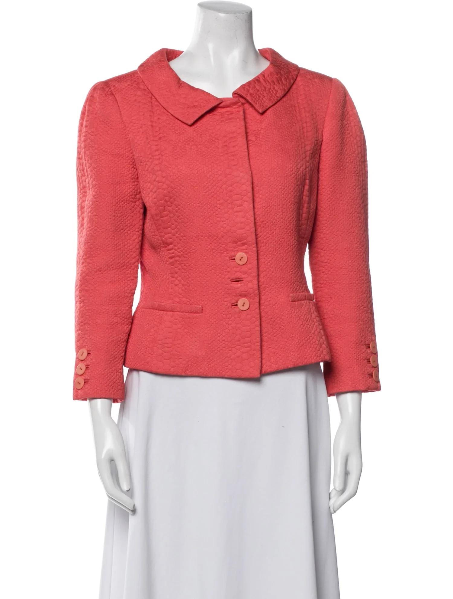 Oscar de la Renta Embossed Jacket