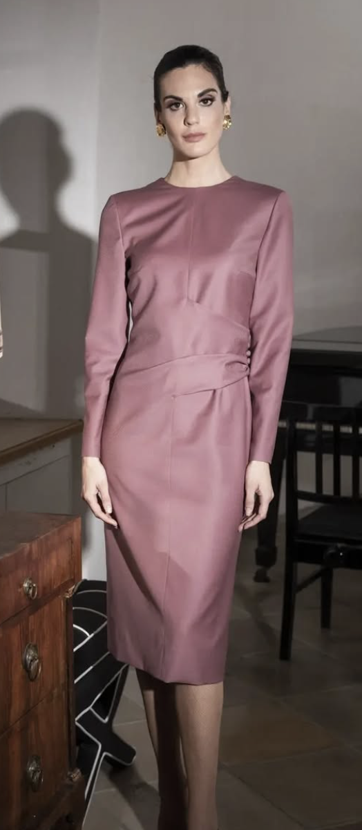 Georg et Arend Rosé Wool Dress
