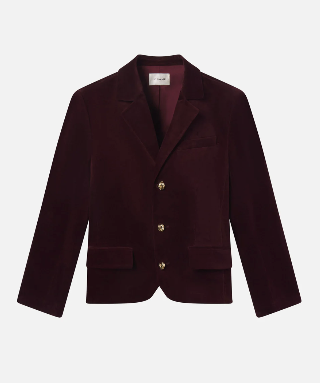 Frame The Velvet Smart Blazer in Cabernet