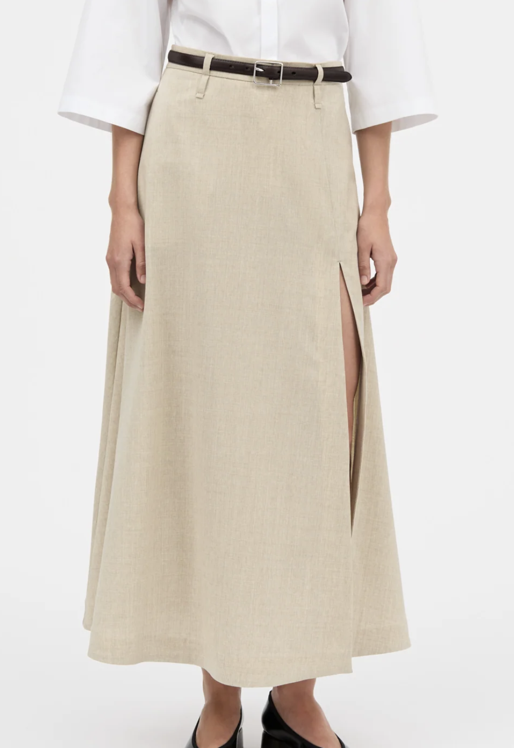 Mark Kenly Domino Tan Nenya Skirt in Sand