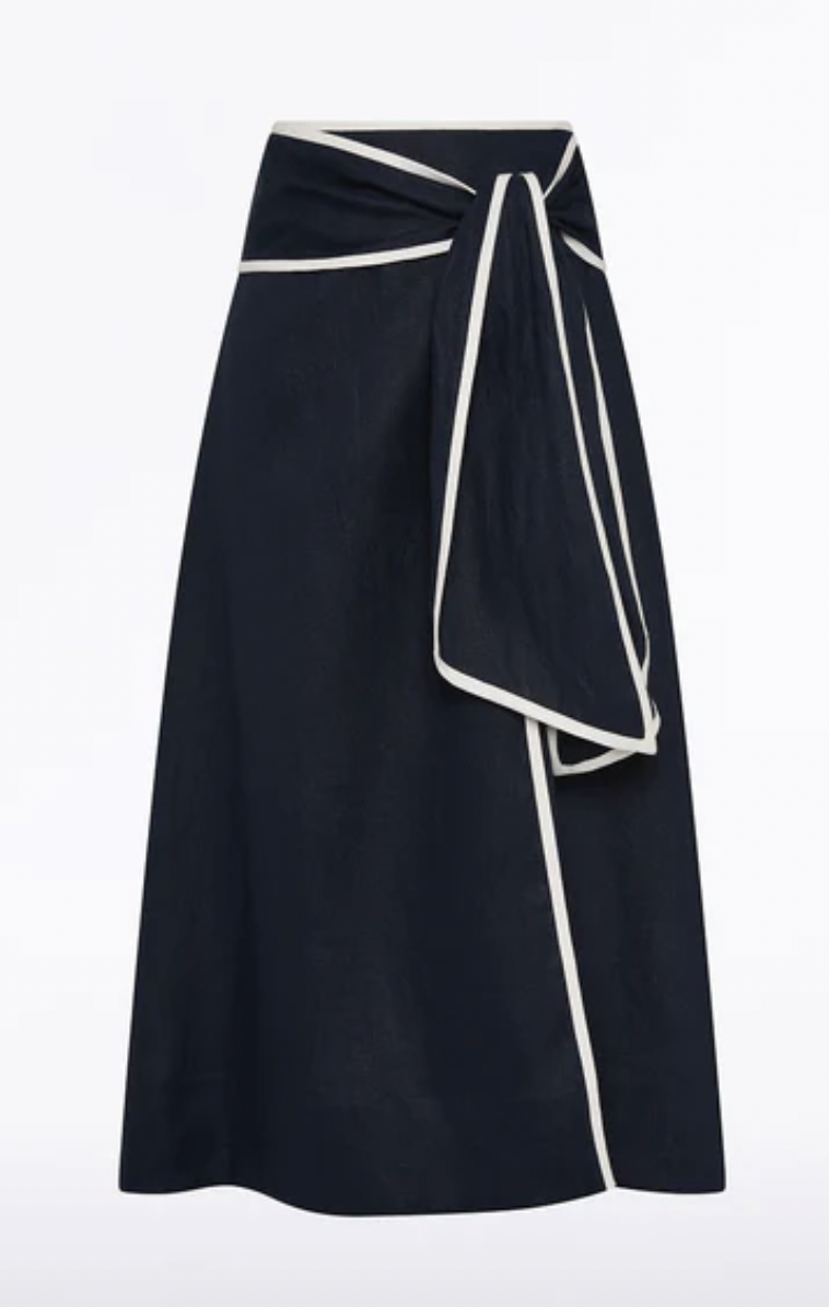 Carla Zampatti Linen Wrap Skirt