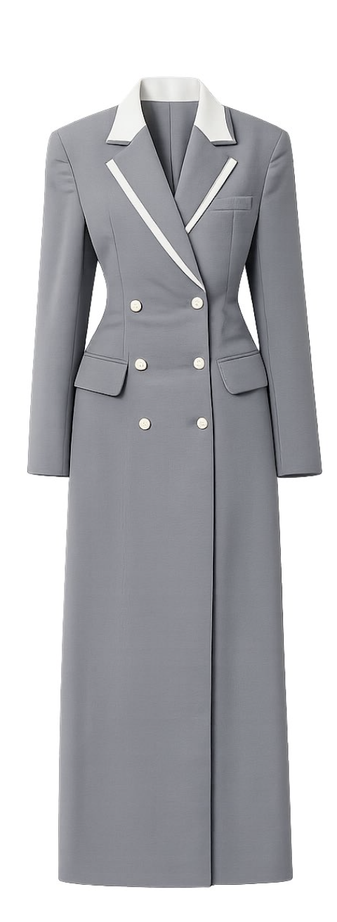 Tolu Coker Double-Breasted Blazer Frock Coat