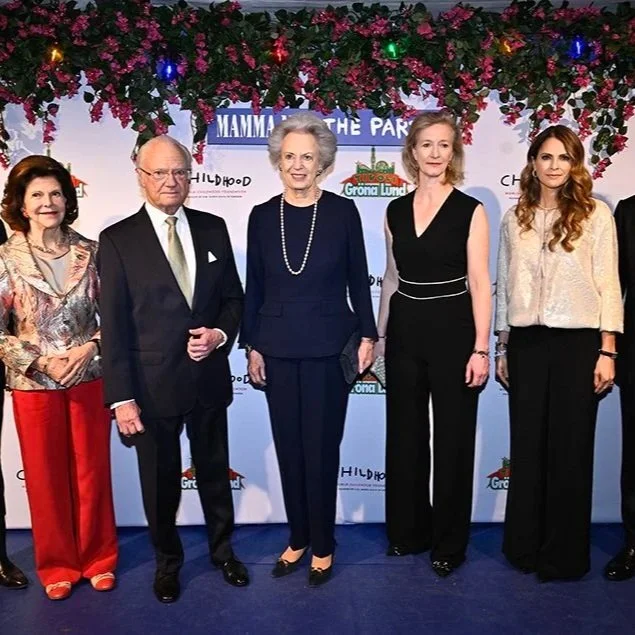 Swedish Royal Family attends "Mamma Mia the Party" performance for World Childhood Foundation