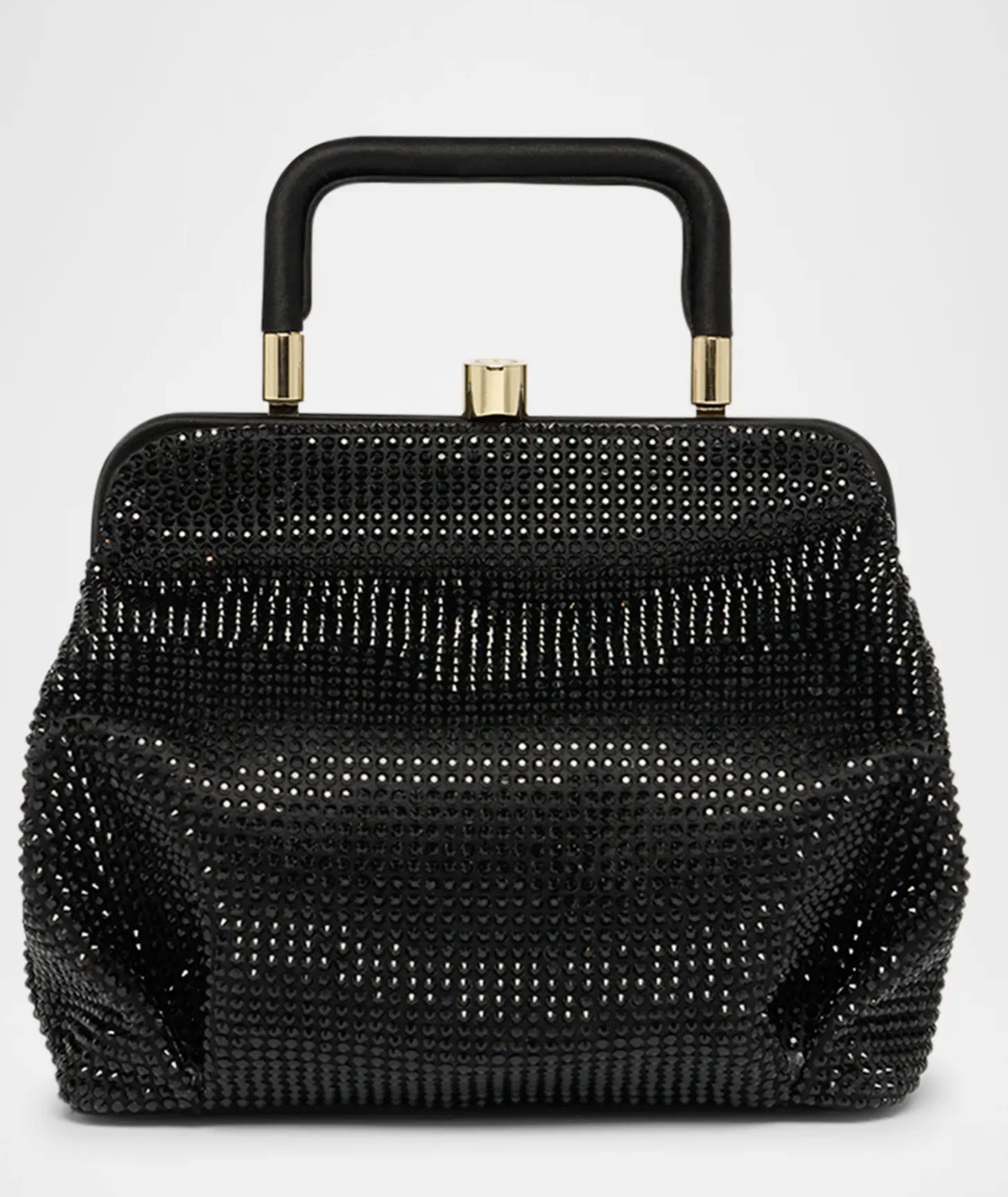 Giorgio Armani Pleated Rhinestone Satin Shoulder Bag