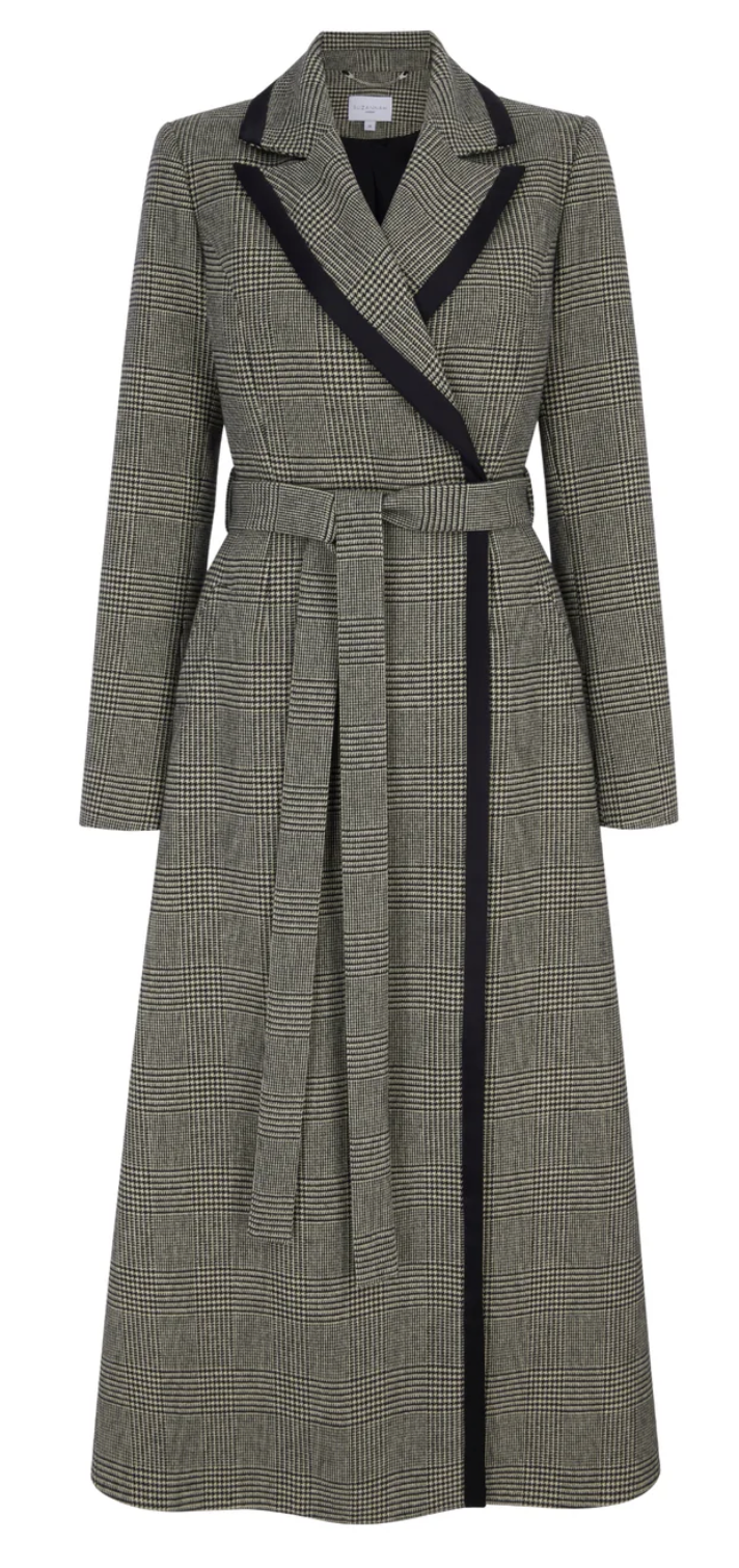 Suzannah Washington Prince of Wales Check Cashmere Coat
